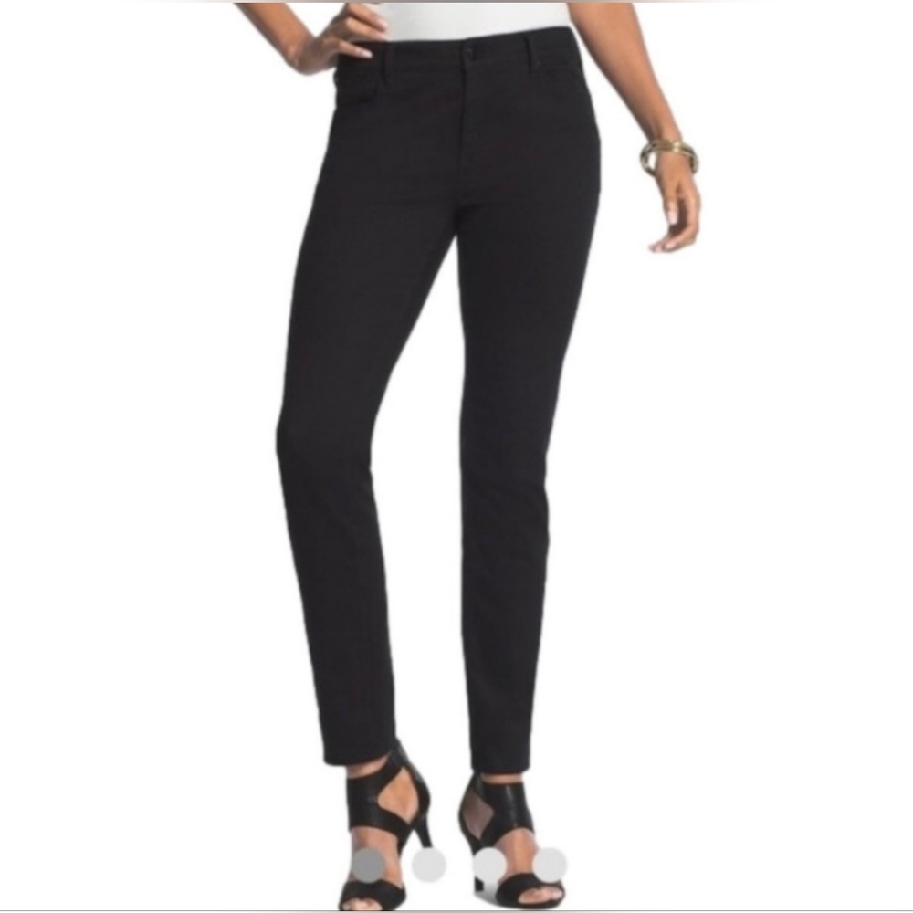 NWT Chico’s Platinum Jegging Slim Fit Tapered Slim Leg In Black Women’s Size 10